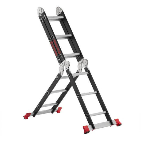 Multifunctional ladder transformer 4x3 steps, steel profile, 3380 mm, 150 kg Intertool LT-0023