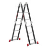 Multifunctional ladder transformer 4x3 steps, steel profile, 3380 mm, 150 kg Intertool LT-0023