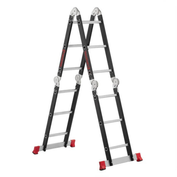 Multifunctional ladder transformer 4x3 steps, steel profile, 3380 mm, 150 kg Intertool LT-0023