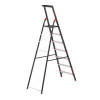 Ladder 7 steps, tool tray, steel profile, height of the upper step 1500 mm, 504*1283*2003 mm, 150 kg Intertool LT-0057