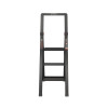 Black Slim aluminum ladder, 3 steps, height of the top step 684 mm, 150 kg STORM Intertool LT-5003