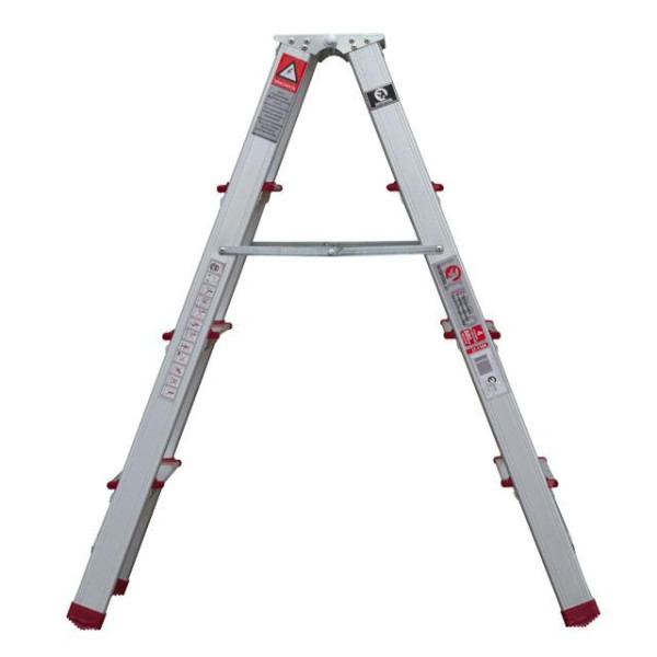 Double-sided aluminum stepladder 4 steps, height 880 mm Intertool LT-1104