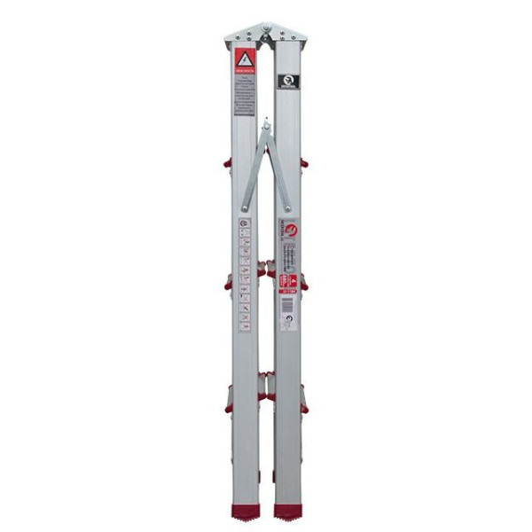 Double-sided aluminum stepladder 4 steps, height 880 mm Intertool LT-1104
