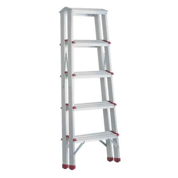 Aluminum stepladder, double-sided, 5 steps, height 1094 mm Intertool LT-1105
