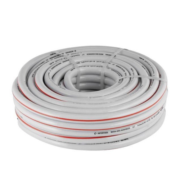 Шланг садовый для полива 5-ти слойный 3/4, 30 м, армированный PVC Intertool GE-4143.