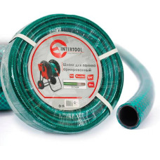 Шланг садовый, трехслойный, зеленый, 3/4, 20 м, армированный, PVC Intertool GE-4043