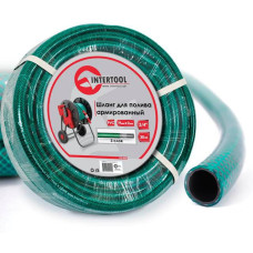Шланг садовый, трехслойный, зеленый, 3/4, 30 м, армированный, PVC Intertool GE-4045
