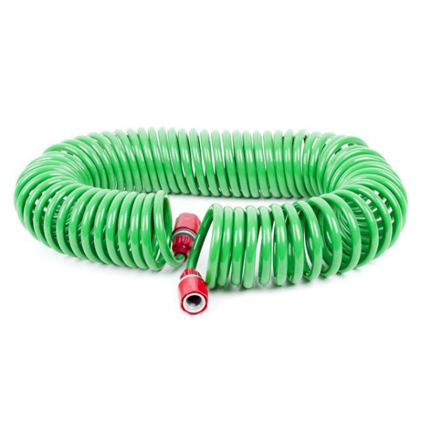 Шланг спиральный 15 м с коннекторами Intertool GE-4002