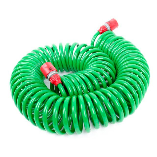 Шланг спиральный 15 м с коннекторами Intertool GE-4002