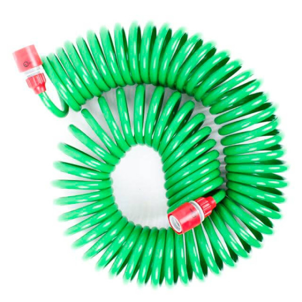 Шланг спиральный 15 м с коннекторами Intertool GE-4002