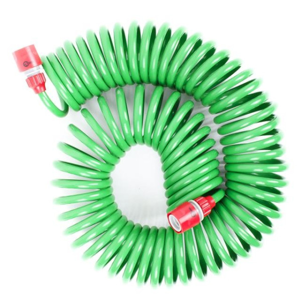 Шланг спиральный 15 м с коннекторами Intertool GE-4002