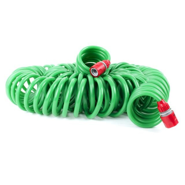 Шланг спиральный 30 м с коннекторами Intertool GE-4003