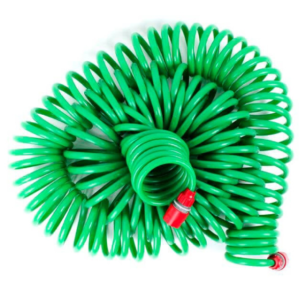 Шланг спиральный 30 м с коннекторами Intertool GE-4003