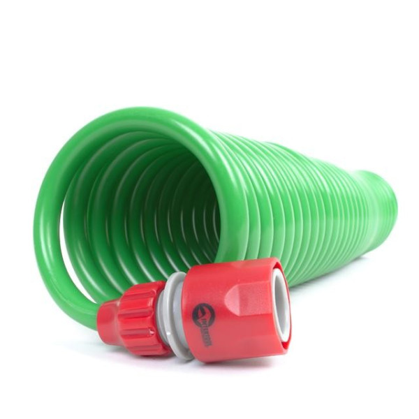 Шланг спиральный 7,5м с коннекторами Intertool GE-4001