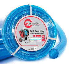 Шланг для воды трехслойный, синий, 3/4, 10 м, армированный, PVC Intertool GE-4071