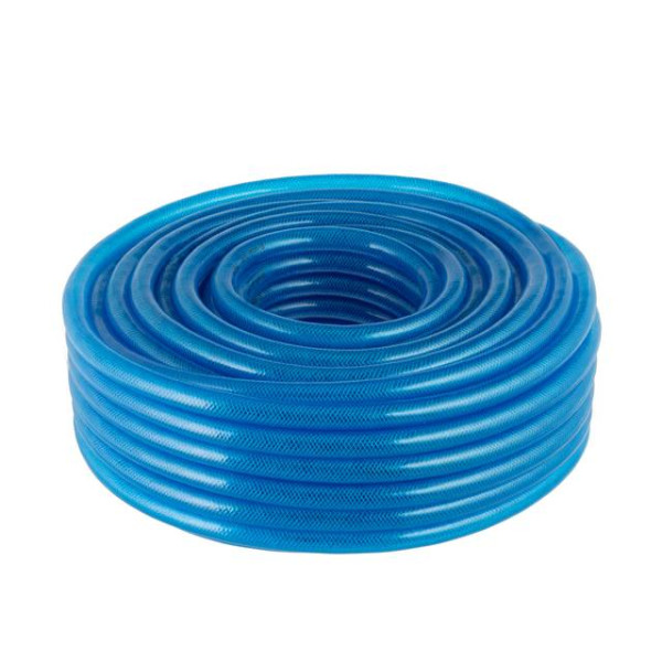 Шланг для воды трехслойный, синий, 3/4, 50 м, армированный, PVC Intertool GE-4076