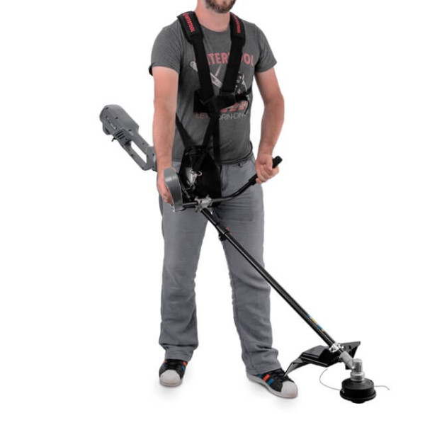 Trimmer electric, 1200 W, 230 V, ~50 Hz, 7500 rpm, soft start, disc/hair rotation diameter 255/380 mm, reel + 3-tooth blade Intertool DT-2246