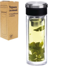Double wall glass thermos 320 ml SNT Ukraine
