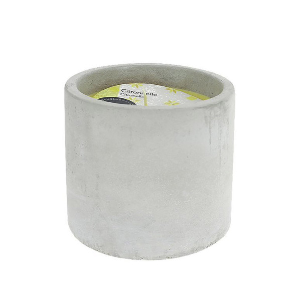 Свеча Bougies La Française в кашпо BETON, лемонграсс, 11 х 11 х 9,5 см, 400 г