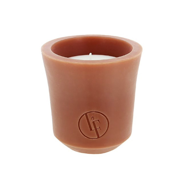 Bougies La Française wax candle holder, chestnut, 13 x 13.5 cm, 370 g