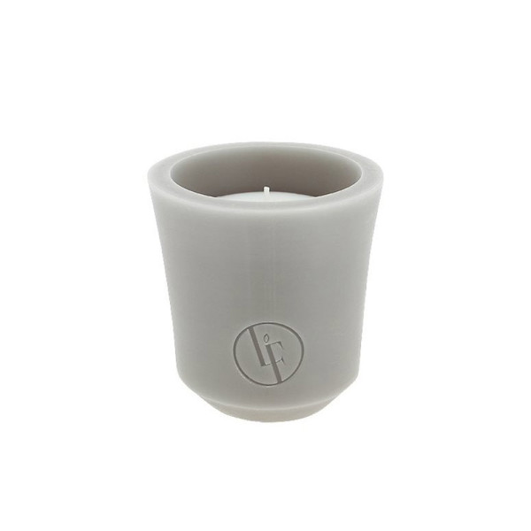 Bougies La Française wax candle holder, gray, 10 x 11 cm, 160 g
