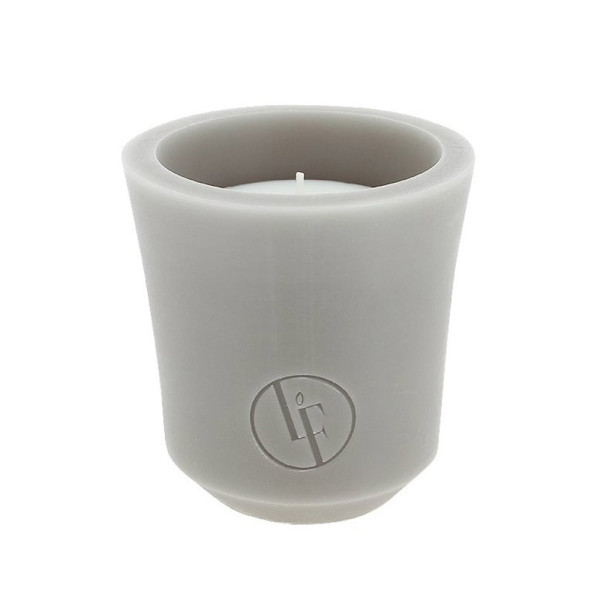 Bougies La Française wax candle holder, gray, 13 x 13.5 cm, 370 g