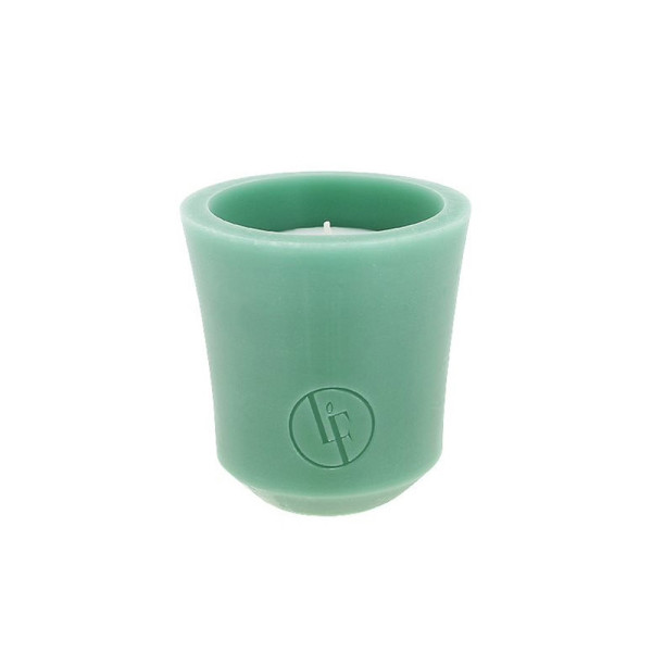 Bougies La Française wax candle holder, green, 10 x 11 cm, 160 g