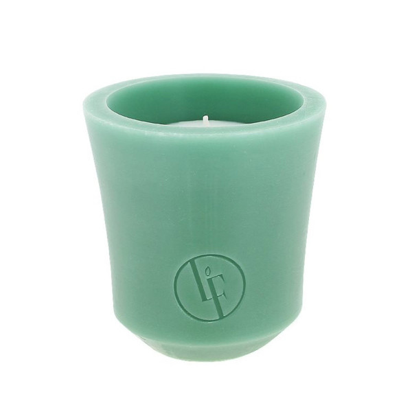Bougies La Française wax candle holder, green, 13 x 13.5 cm, 370 g