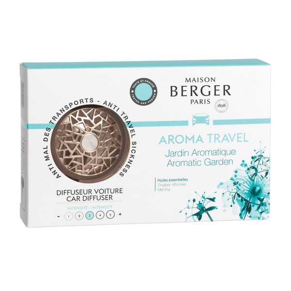 Maison Berger Paris car diffuser with AROMA TRAVEL fragrance