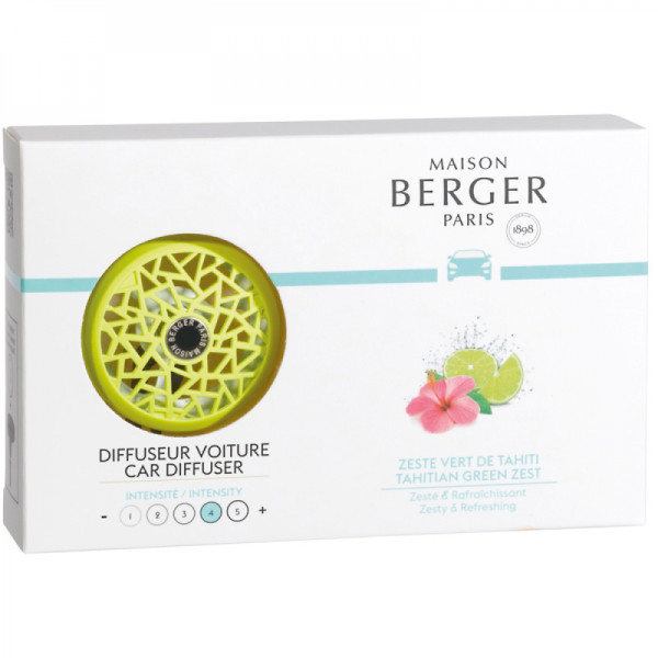 Maison Berger Paris car diffuser with ZEST OF VERBENA fragrance