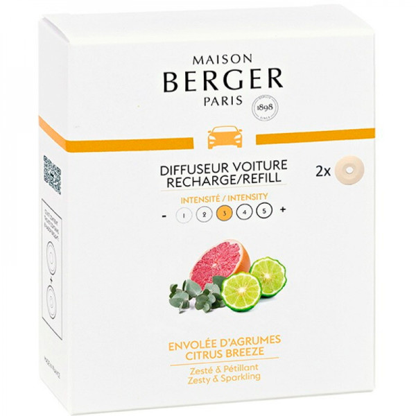 Картридж для диффузора Maison Berger Paris с ароматом CITRUS BREEZE, 2 шт.