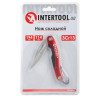 Ніж складаний 194 мм, ручка з алюмінієвими вставками, карабін Intertool HT-0596