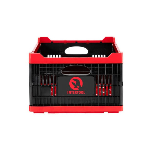 Folding box, plastic, loading 30 kg, 47 l, 600*400*260 mm, material 100% primary food PE Intertool BX-6426