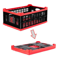 Folding box, plastic, loading 30 kg, 47 l, 600*400*260 mm, material 100% primary food PE Intertool BX-6426