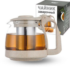 Заварочный чайник 700 мл (эко пластик + боросиликатное, упрочненное стекло) SNT Украина